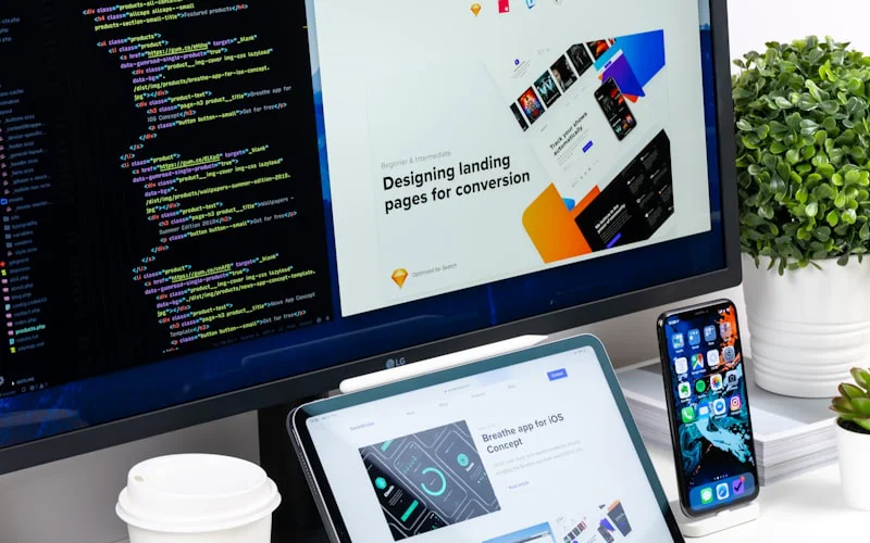Conception d'un site web sur-mesure : code, maquettes et design responsive